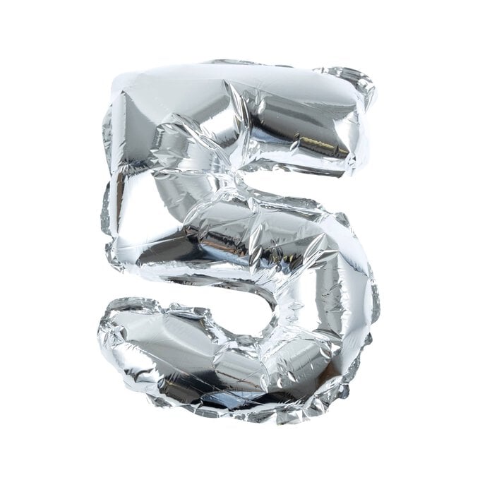 Silver Foil Number 5 Balloon image number 1