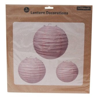Pink Paper Lanterns 3 Pack