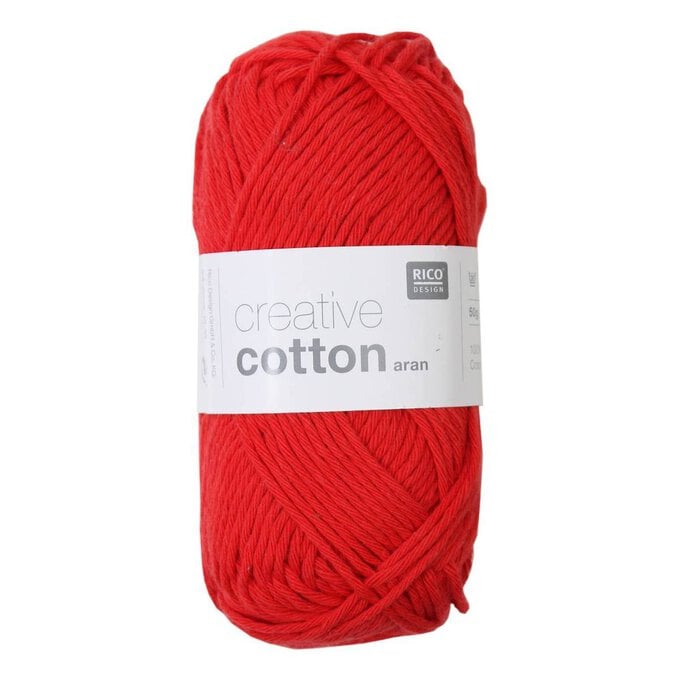 Rico Red Creative Cotton Aran Yarn 50 g