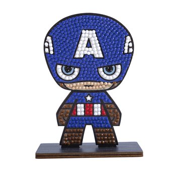 Captain America Crystal Art Buddy Kit 10cm x 15cm