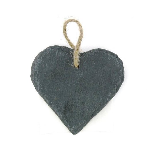 Slate Heart Decoration 10cm image number 1