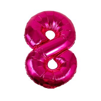 Extra Large Pink Foil Number 8 Balloon