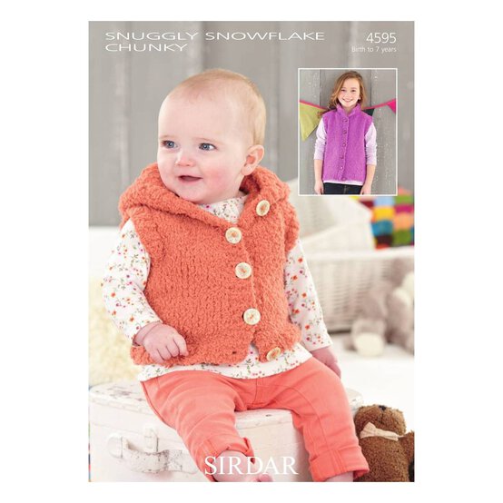 Sirdar Snowflake Chunky Gilets Digital Pattern 4595 image number 1