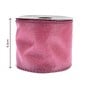 Mid Pink Wire Edge Organza Ribbon 63mm x 3m image number 3