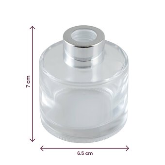Clear Round Diffuser Glass Jar 7.5cm