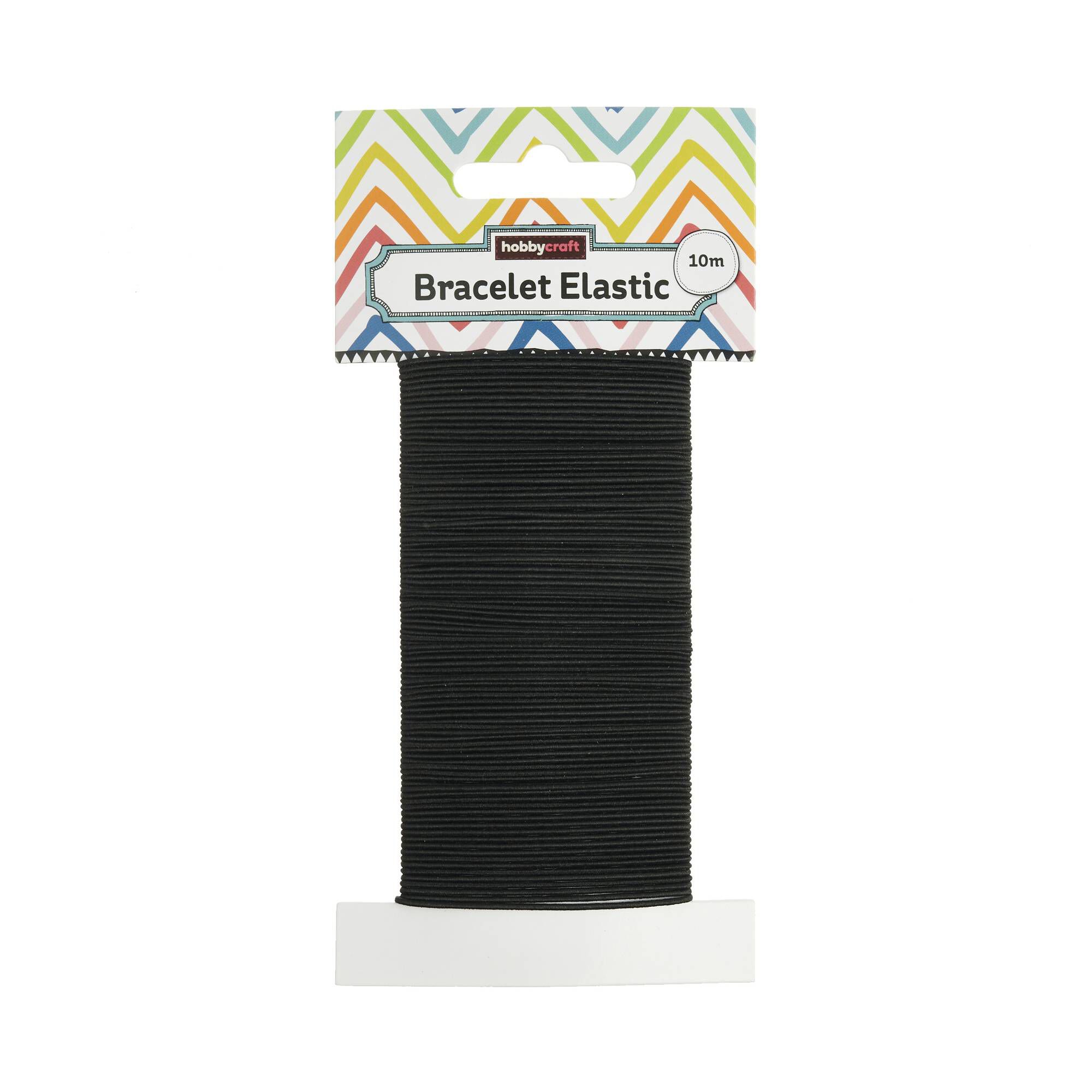 Black Bracelet Elastic 10m Hobbycraft