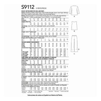 Simplicity Shirt and Trousers Sewing Pattern S9112 (6-14)