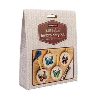 Butterflies Embroidery Kit 4 Pack