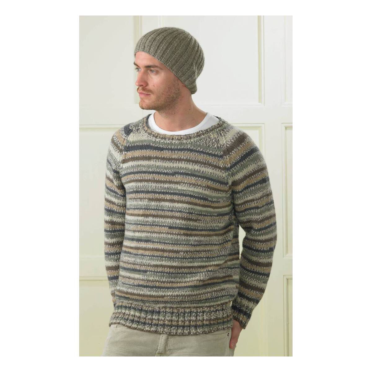 FREE PATTERN West Yorkshire Spinners Bluefaced Leicester DK Men's Hat ...
