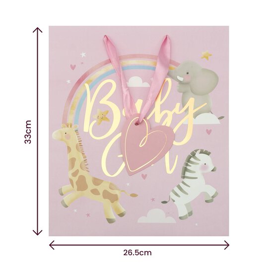 Baby Girl Gift Bag 26.5cm x 33cm  image number 4