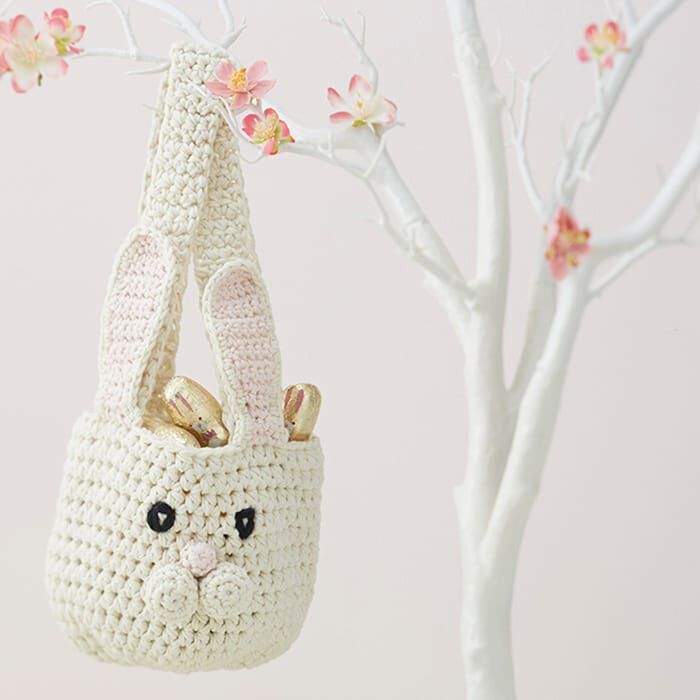 Easter Bunny Basket Crochet Free Pattern | Hobbycraft
