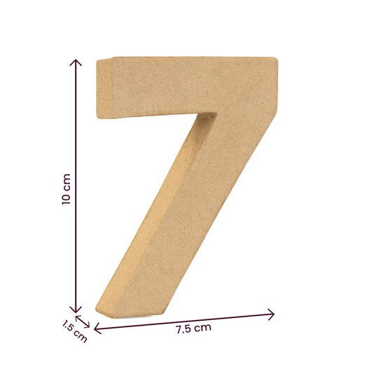 Mini Mache Number 7 10cm image number 5