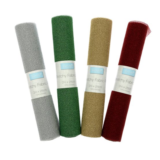 Assorted Metallic Sparkle Fabric Roll 28cm x 2m image number 6