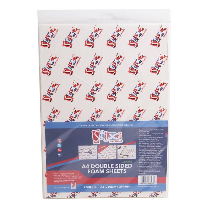 Stix 2 Anything Double Sided Foam Sheets 2 Pack image number 1