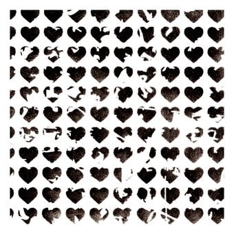 Distressed Hearts Stencil 21cm x 29cm 