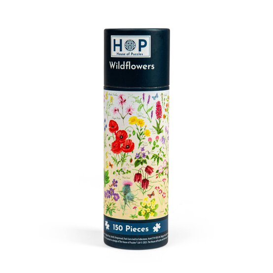 House of Puzzles Wildflowers Jigsaw Puzzle Tube 150 Pieces image number 1