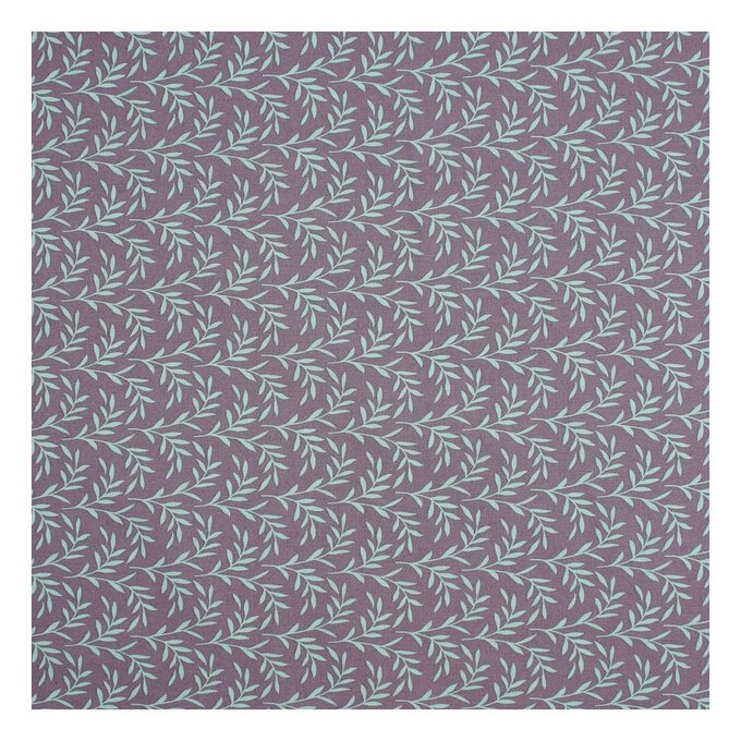 Tilda Hibernation Olive Branch Lavender Fabric by the Metre image number 1