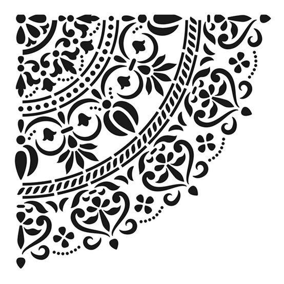 Cadence Corner Design Home D&eacute;cor Stencil 25cm x 25cm image number 2