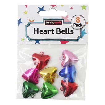 Heart Shape Bells 8 Pack