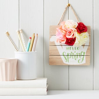 How to Make a Floral Watering Can Sign