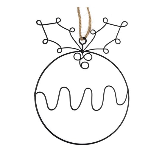 Christmas Pudding Wire Decoration 14cm image number 3