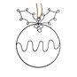 Christmas Pudding Wire Decoration 14cm image number 3