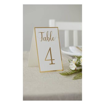 Gold Border Table Numbers 12 Pack