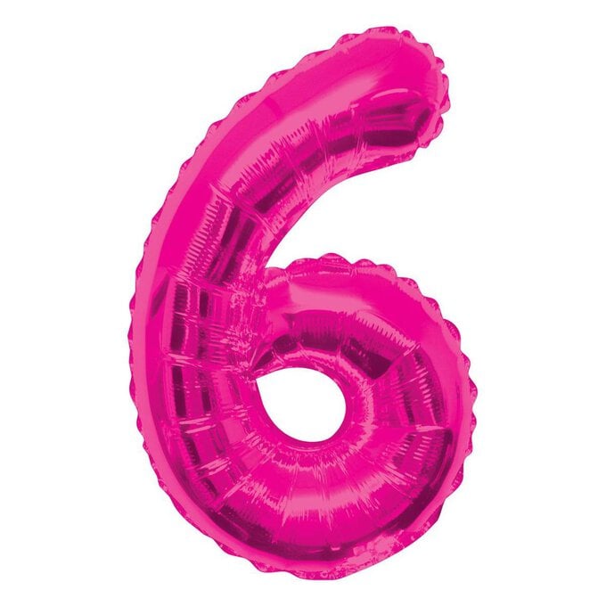 Extra Large Pink Foil 6 Balloon image number 1