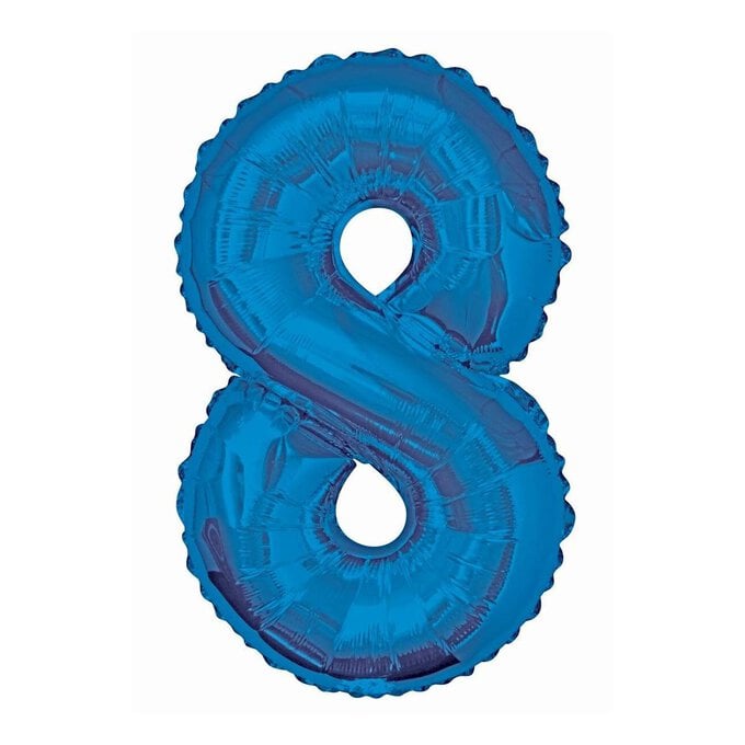 Extra Large Blue Foil 8 Balloon image number 1