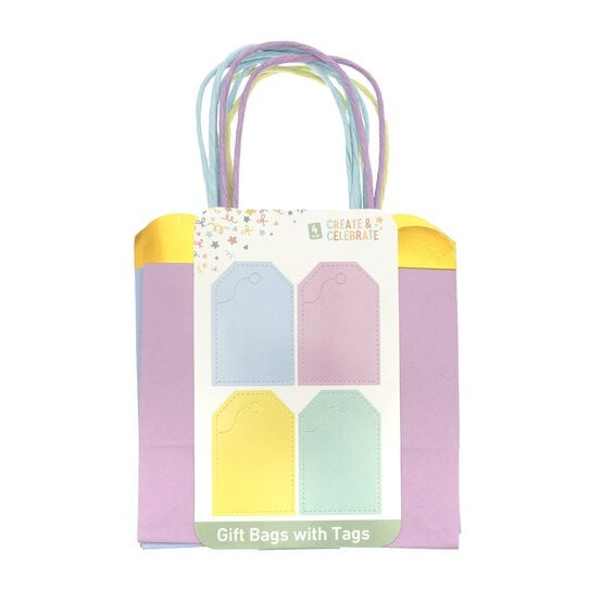 Mini Pastel Gift Bag with Gold Scalloped Edge 4 Pack image number 3