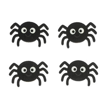 Spider Wooden Toppers 4 Pack