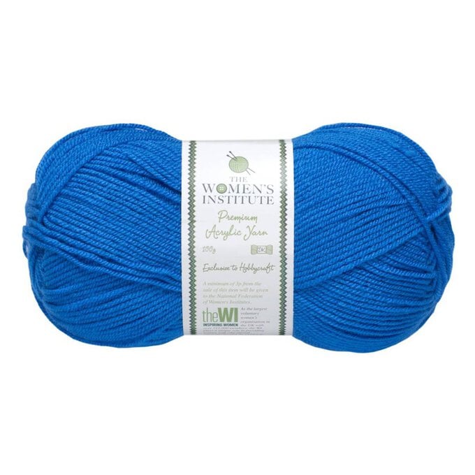 Women's Institute Blue Premium Acrylic Yarn 100g image number 1
