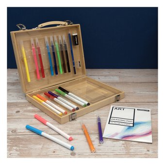 Art Marker Bamboo Box Art Set 22 Pieces
