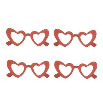 Red Heart Sunglasses Card Toppers 4 Pack