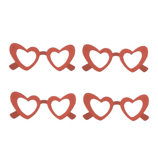 Red Heart Sunglasses Card Toppers 4 Pack image number 1