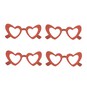Red Heart Sunglasses Card Toppers 4 Pack image number 1