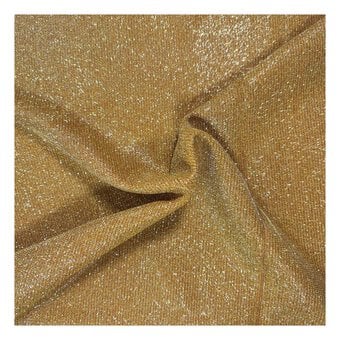 Gold Metallic Jersey Fabric by the Metre