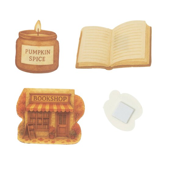 Autumn Bookshop Card Toppers 4 Pack image number 3