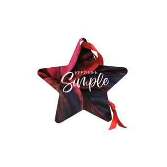 Unisub Star Ornaments with Ribbon 4 Pack