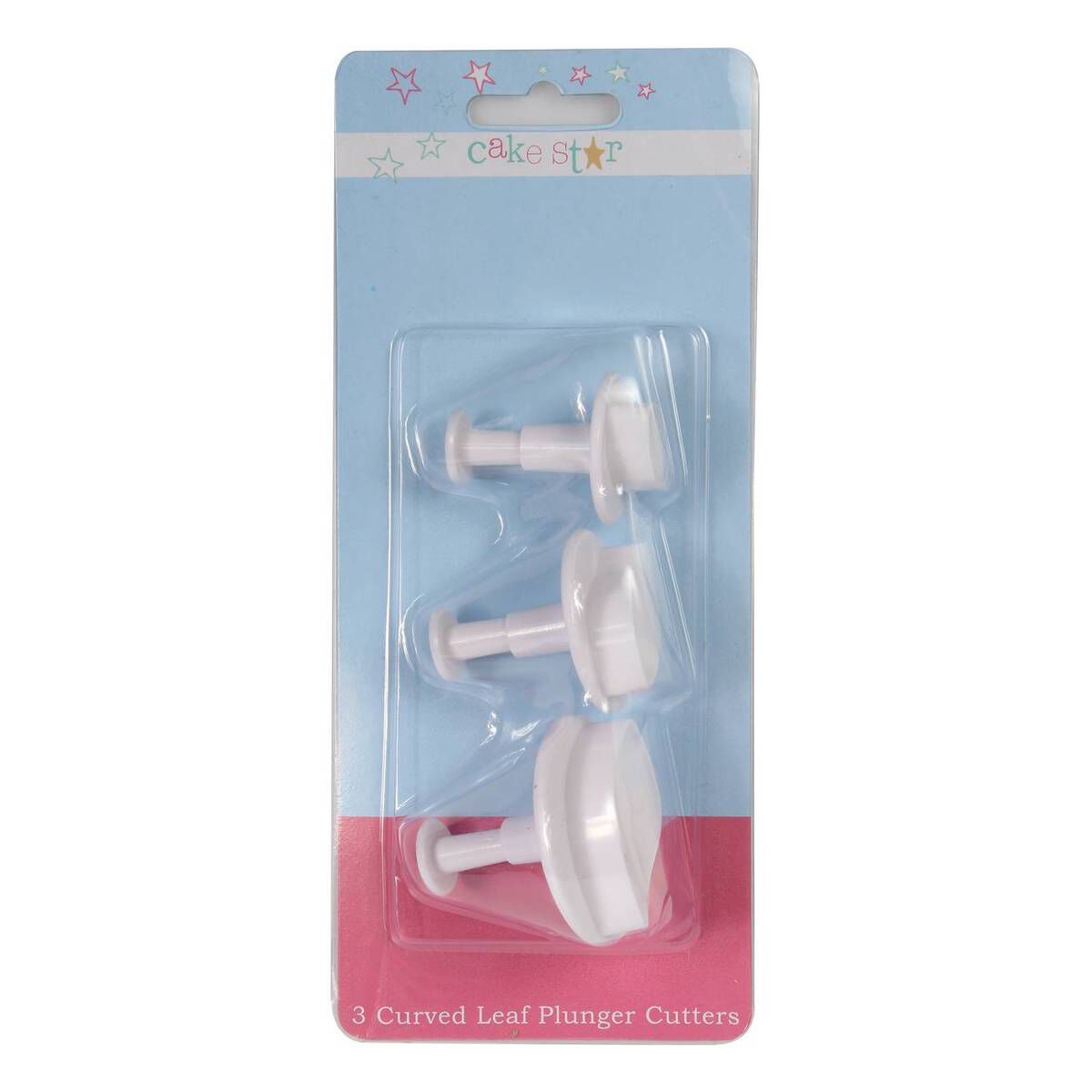 Cake Star Curved Leaf Plunger Cutters 3 Pack Hobbycraft