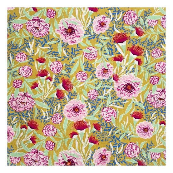 Artisan Flower Market Peonies Cotton Fabric by the Metre image number 2
