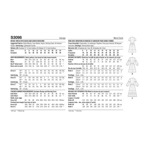 Simplicity Women’s Dress Sewing Pattern S3098 (16-24) image number 4