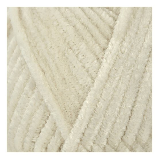 Knitcraft Off White Tiny Chenille DK Yarn 25g image number 2