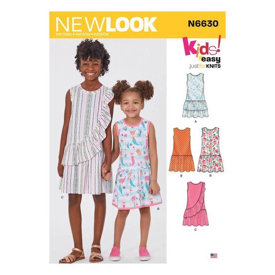 New Look Girls&rsquo; Dresses Sewing Pattern N6630 image number 1