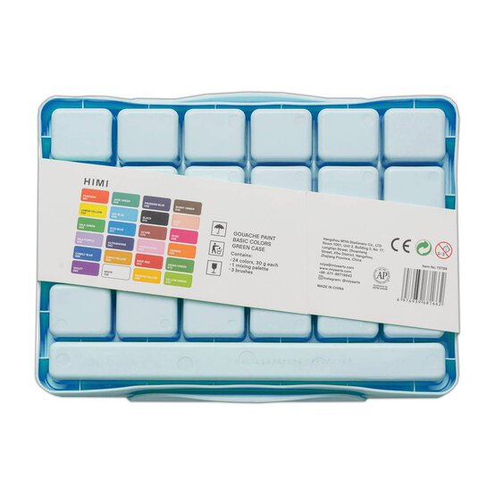 HIMI Blue Jelly Cup Gouache Set 30ml 24 Pack  image number 7