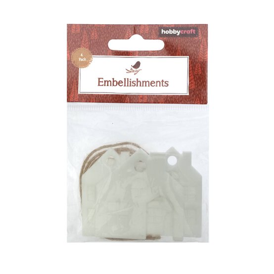 Ceramic House Embellishments 4 Pack image number 6