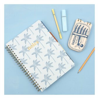 Tiki Beach Palm Tree Project Book A4