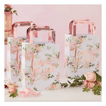 Ginger Ray Rose Gold Team Bride Party Bags 5 Pack image number 2