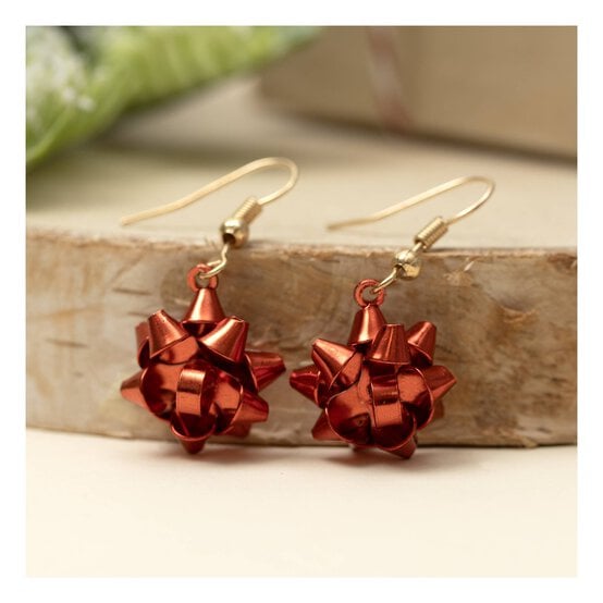 Red Bow Novelty Earrings image number 2