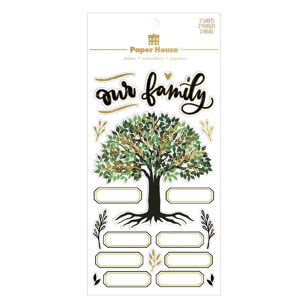 Paper House Family Tree Stickers 26 Pieces Hobbycraft